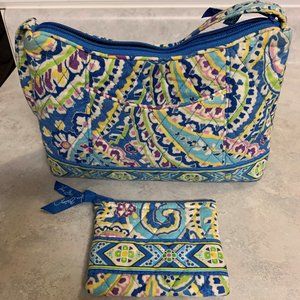Vera Bradley small handbag and coin purse in Capri Blue pattern